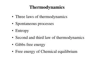 Thermodynamics