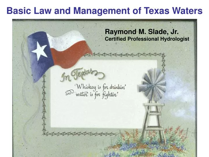 basic law and management of texas waters