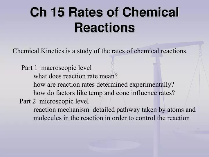 ch 15 rates of chemical reactions