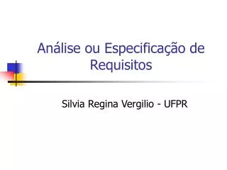 an lise ou especifica o de requisitos