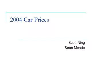 2004 Car Prices