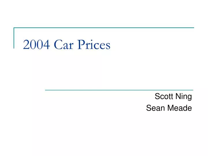 2004 car prices