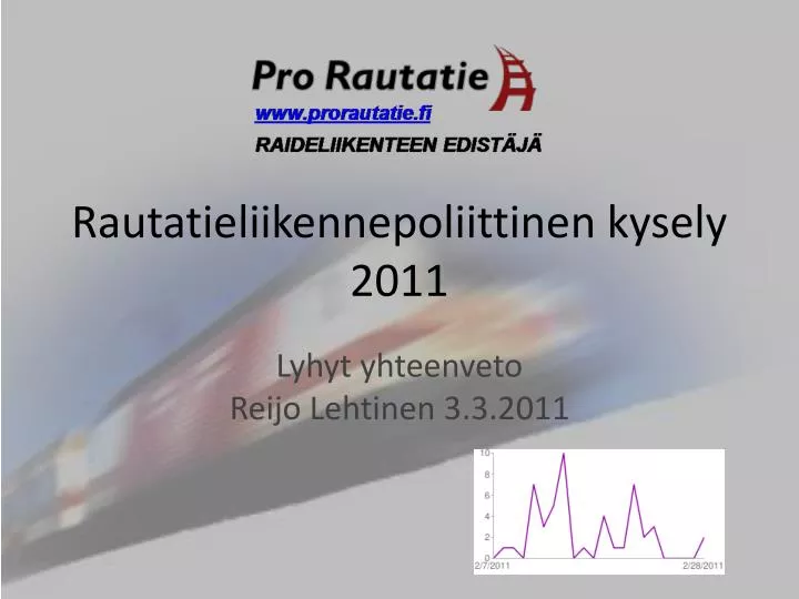 rautatieliikennepoliittinen kysely 2011
