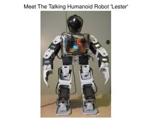 Meet The Talking Humanoid Robot 'Lester'