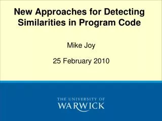 New Approaches for Detecting Similarities in Program Code