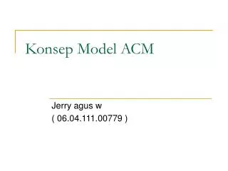 konsep model acm
