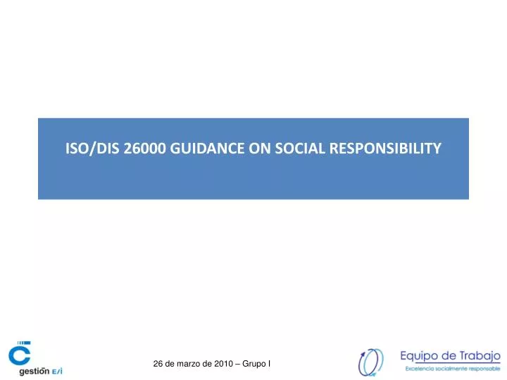 iso dis 26000 guidance on social responsibility