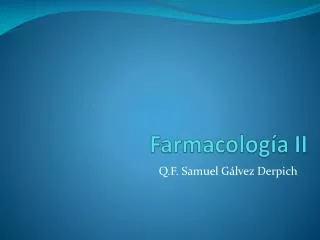 farmacolog a ii