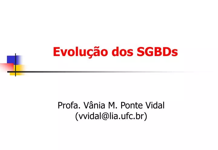 evolu o dos sgbds