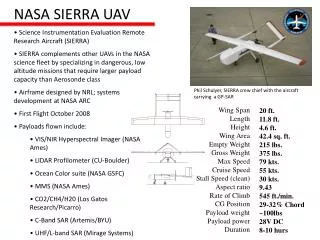 Science Instrumentation Evaluation Remote Research Aircraft (SIERRA)