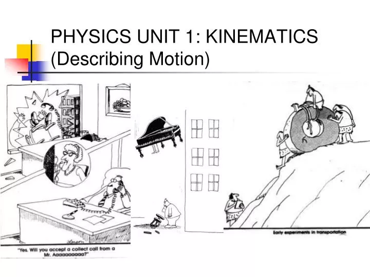 physics unit 1 kinematics describing motion