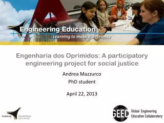 Engenharia dos Oprimidos: A participatory engineering project for social justice