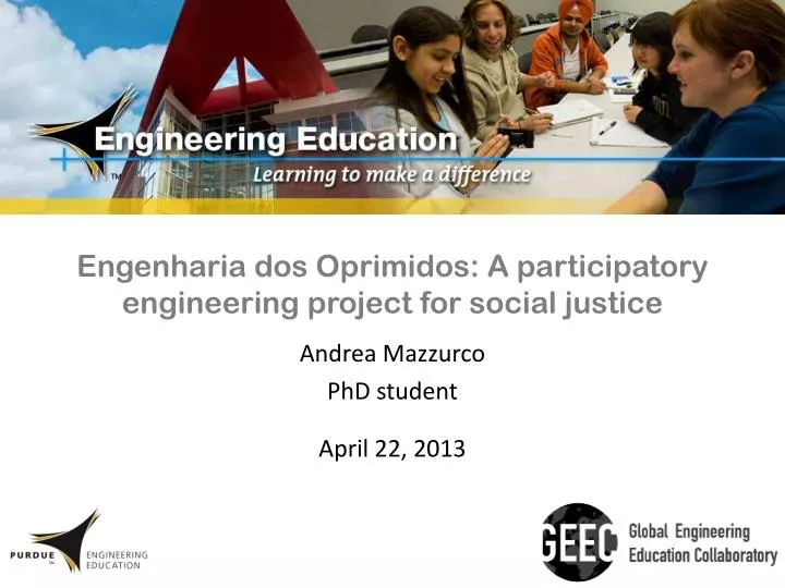 engenharia dos oprimidos a participatory engineering project for social justice