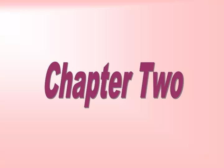 chapter two