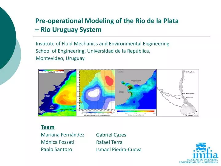pre operational modeling of the rio de la plata rio uruguay system