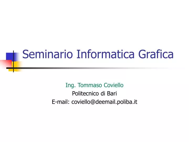 seminario informatica grafica