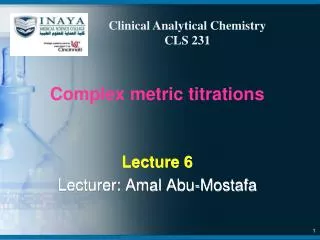 Complex metric titrations