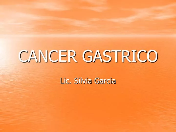 cancer gastrico