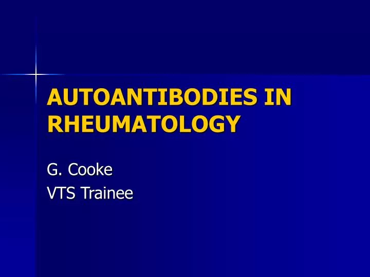 autoantibodies in rheumatology