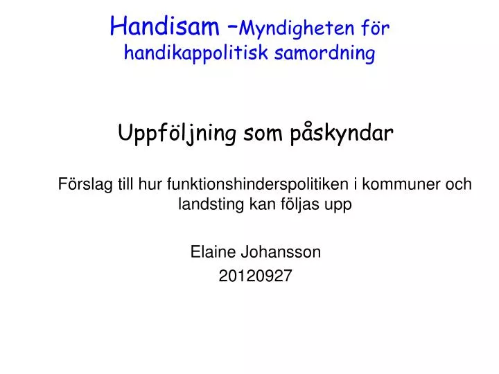 handisam myndigheten f r handikappolitisk samordning