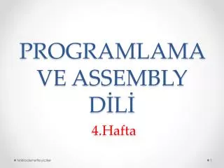 programlama ve assembly d l
