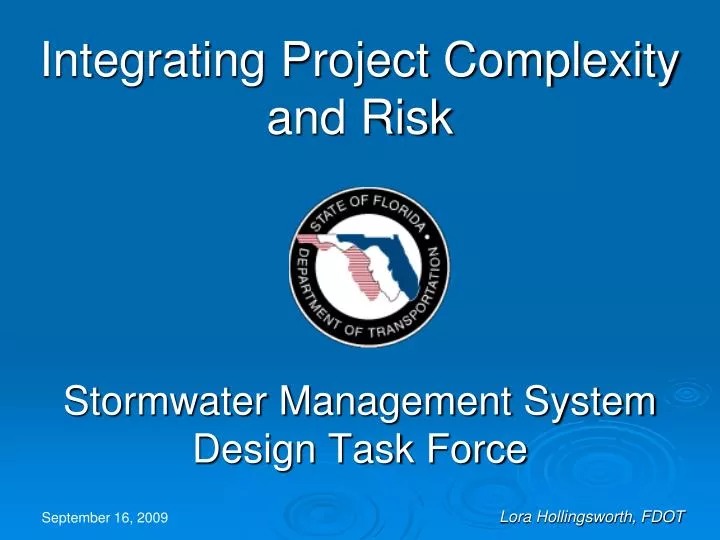 integrating project complexity and risk