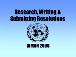 Research, Writing &amp; Submitting Resolutions