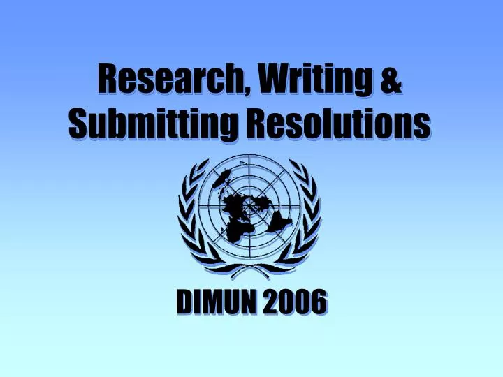 research writing submitting resolutions