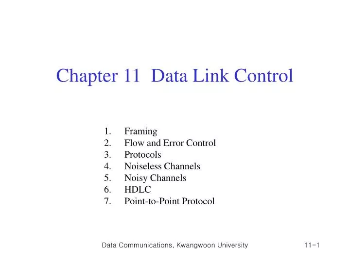 chapter 11 data link control