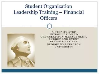 Student Organization Leadership Training – Financial Officers