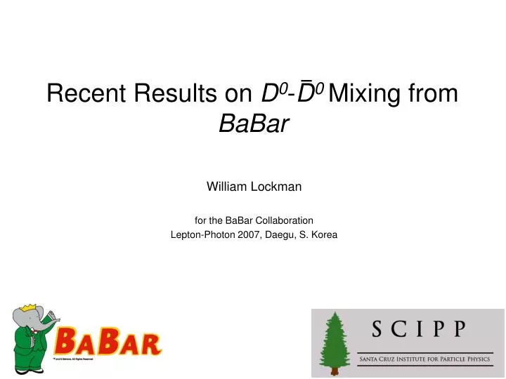 recent results on d 0 d 0 mixing from babar