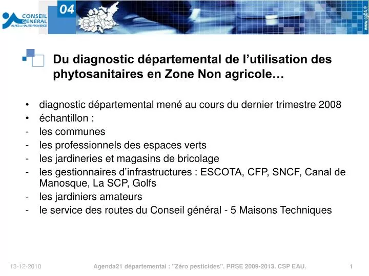 du diagnostic d partemental de l utilisation des phytosanitaires en zone non agricole