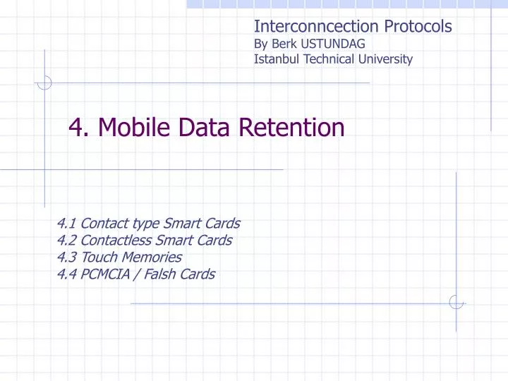 4 mobile data retention