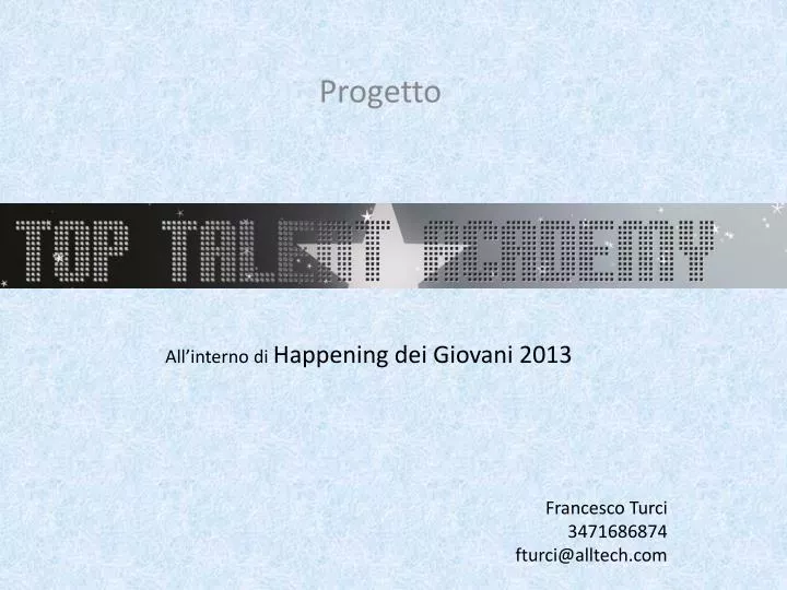 top talent academy 15 settembre 2012