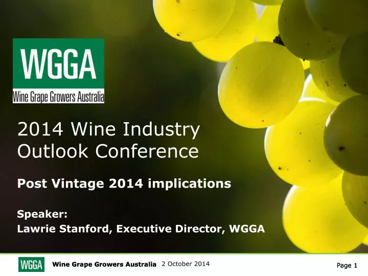 2014 wine industry outlook conference