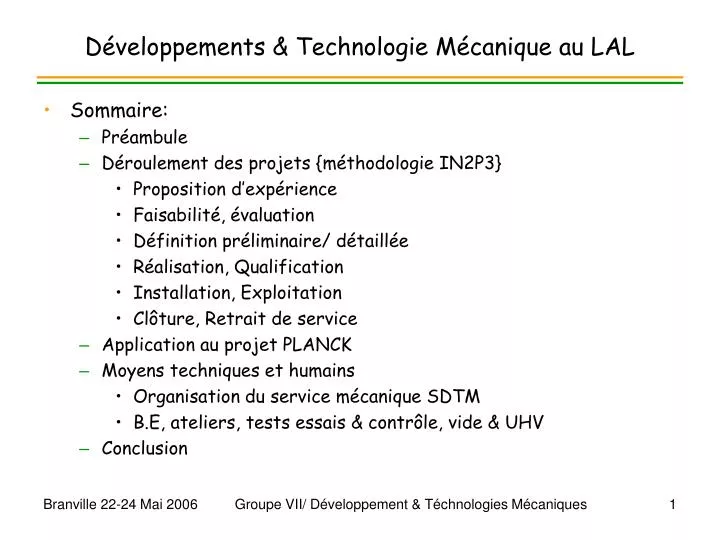 d veloppements technologie m canique au lal