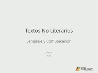 textos no literarios