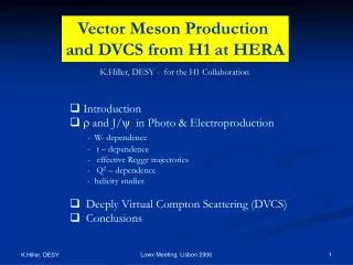 Vector Meson Production and DVCS from H1 at HERA