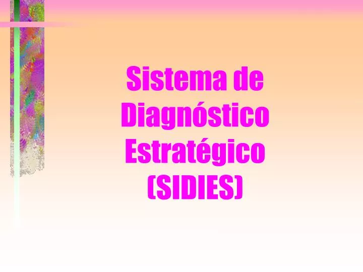 sistema de diagn stico estrat gico sidies