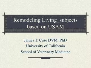Remodeling Living_subjects based on USAM