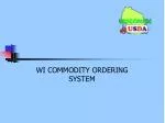 WI COMMODITY ORDERING SYSTEM - slide 1