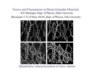 Forces and Fluctuations in Dense Granular Materials