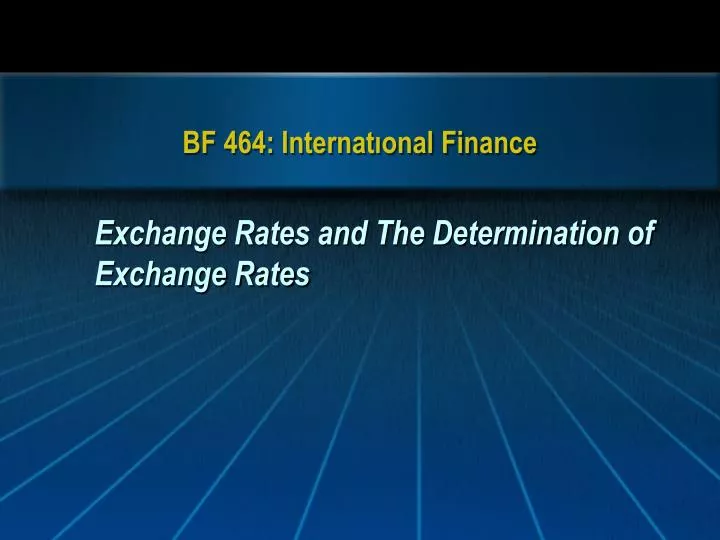 bf 464 internat onal finance