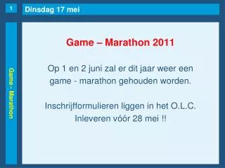 dinsdag 17 mei