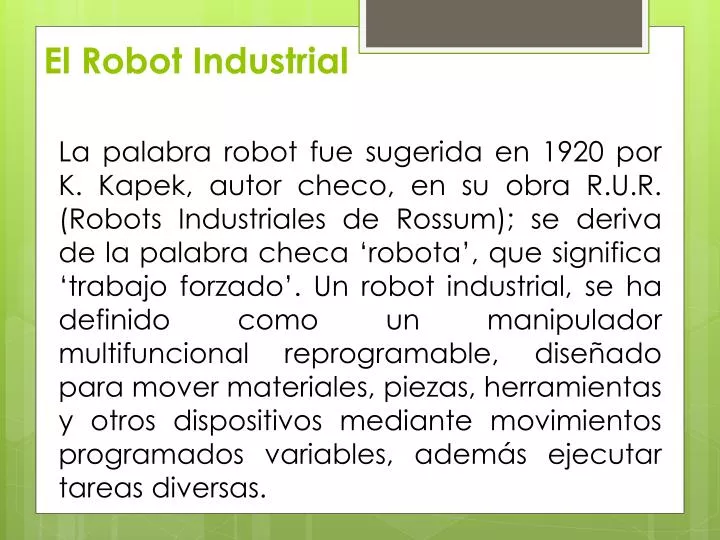 el robot industrial