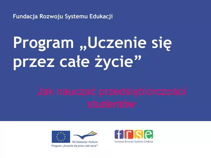 jak naucza przedsi biorczo ci student w