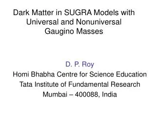 Dark Matter in SUGRA Models with Universal and Nonuniversal Gaugino Masses