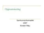 Oppsummering - slide 1