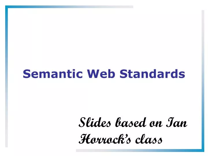 semantic web standards