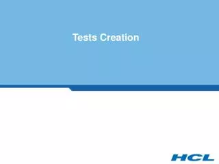 Tests Creation